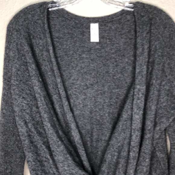 Athleta Wool Cashmere Wrap Grey Sweater - Picture 4 of 7